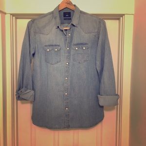 Zara washed Blue Denim Shirt